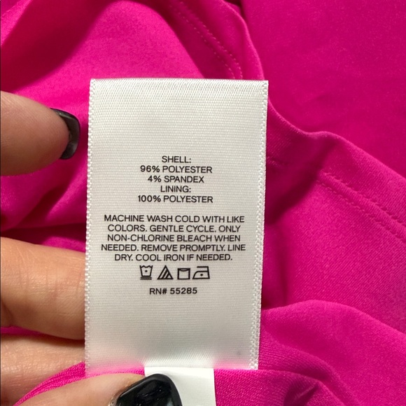 Express women’s medium Satin V-Neck Sleeveless Tie Waist Surplice Midi Dress - Picture 12 of 16